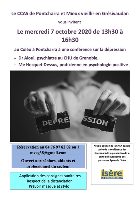 Affiche conférence dépression 10-2020